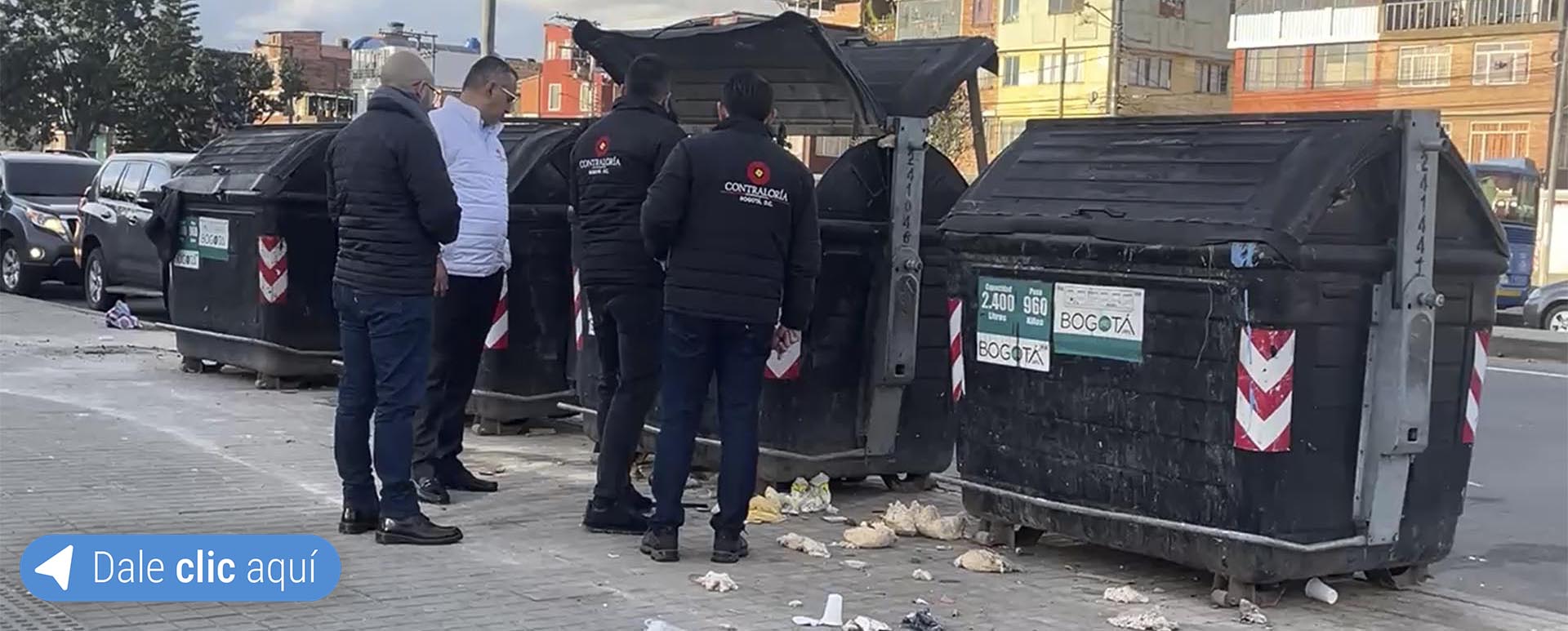 Contraloría levanta inventario de contenedores de basura.